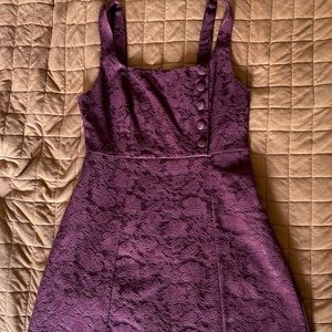 Wine jacquard short skater mini dress